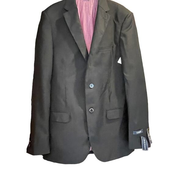 Zanetti Lanificio Di Biella Men's Black Porto Suit Jacket 44L Slim NWT MSRP $395 - Picture 8 of 8